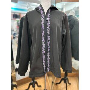Cooper River Black Jacket with Fish Detail in XL